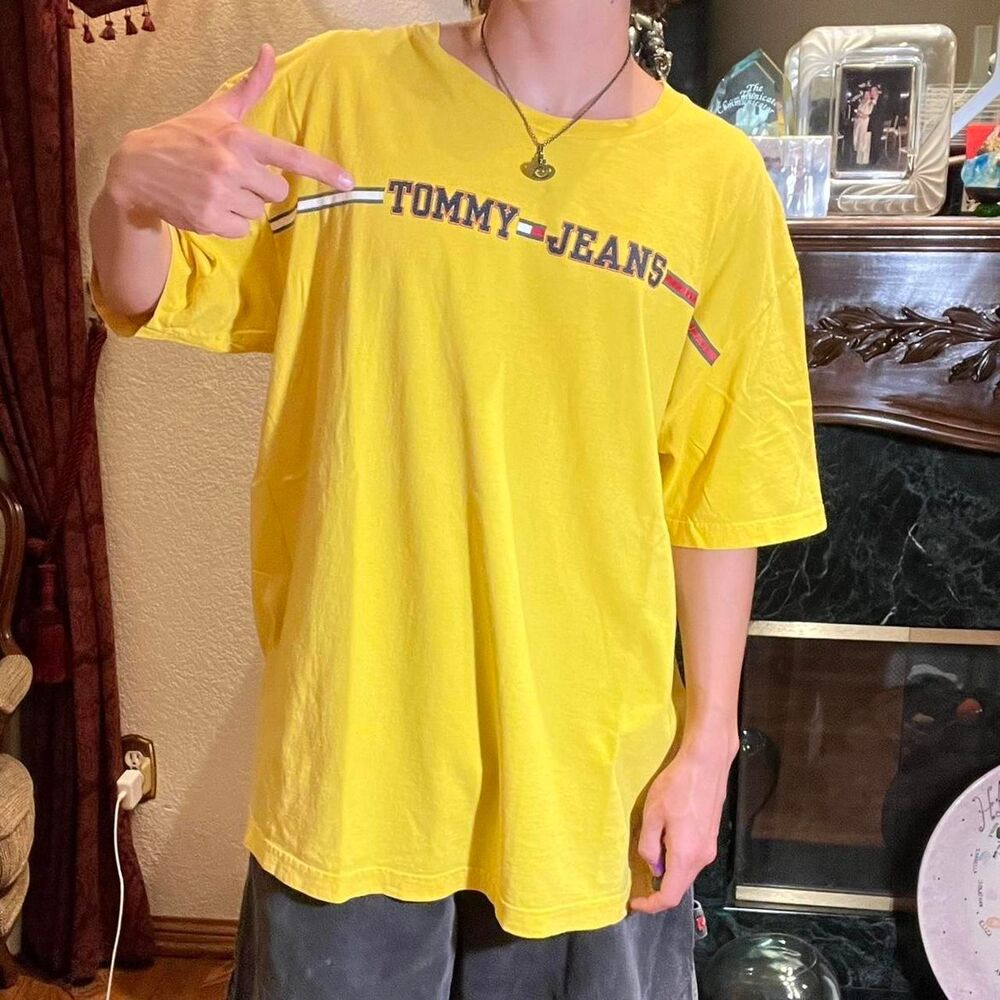 Tommy-hilfiger Men's Yellow T-shirt
